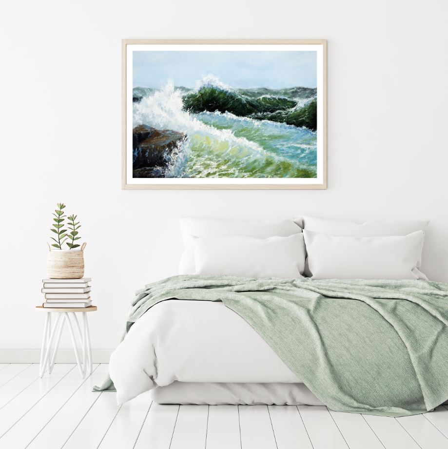 Rough Sea Oil Painting Home Decor Premium Quality Poster Print Choose Your Sizes
