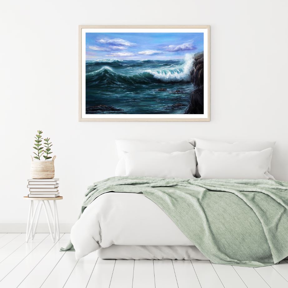 Rough Sea Oil Painting Home Decor Premium Quality Poster Print Choose Your Sizes