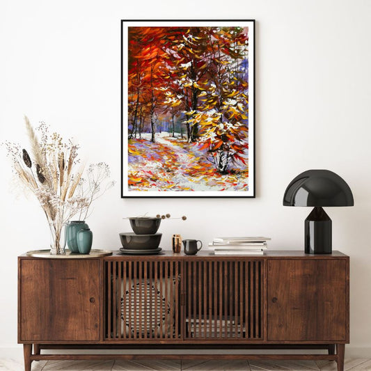 Forest Colorful Oil Painting Home Decor Premium Quality Poster Print Choose Your Sizes
