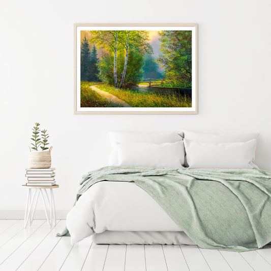 Colorful Forest Oil Painting Home Decor Premium Quality Poster Print Choose Your Sizes