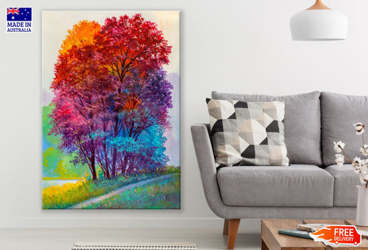Colorful Forest Oil Painting Print 100% Australian Made