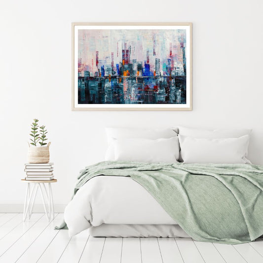 Colorful City Oil Painting Home Decor Premium Quality Poster Print Choose Your Sizes