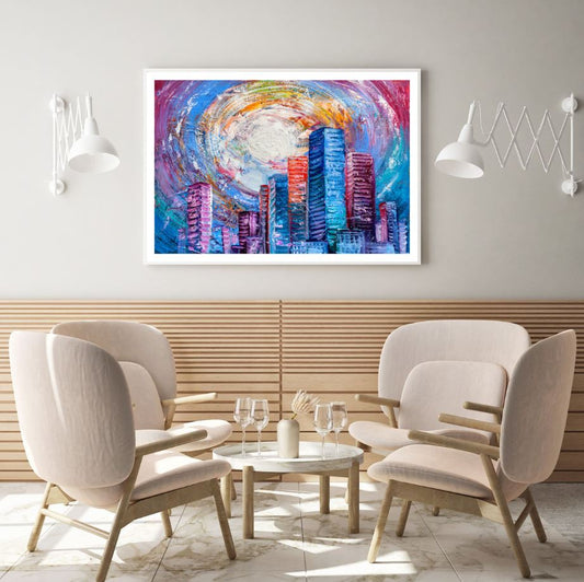 Colorful City Oil Painting Home Decor Premium Quality Poster Print Choose Your Sizes