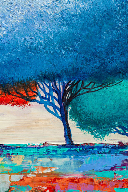Colorful Tree Abstract Painting Print 100% Australian Made