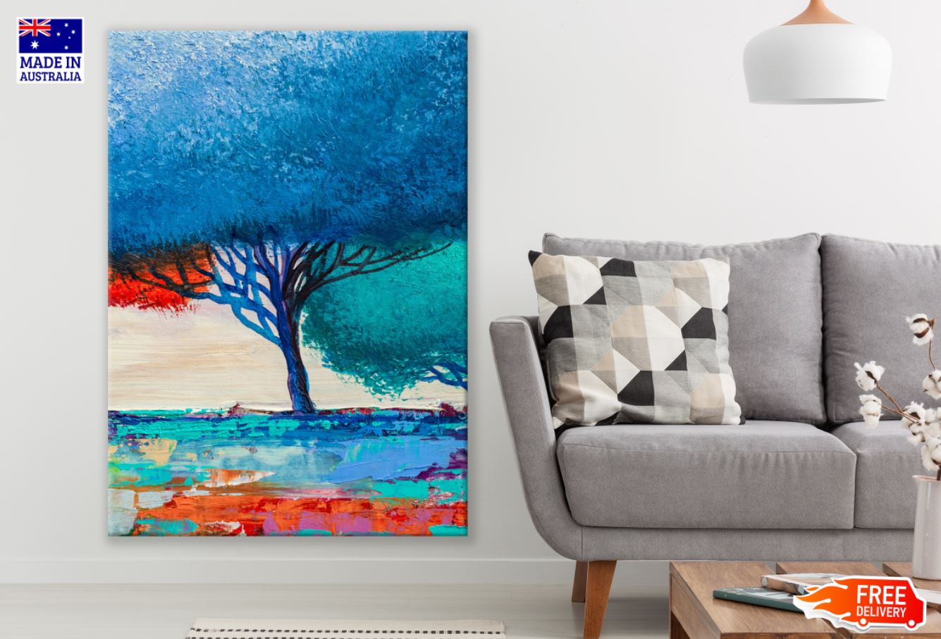 Colorful Tree Abstract Painting Print 100% Australian Made