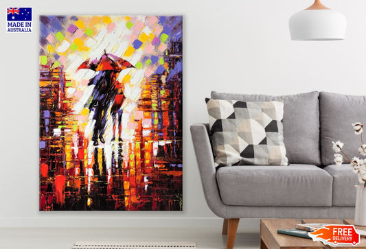 Couple Walking Oil Painting Print 100% Australian Made