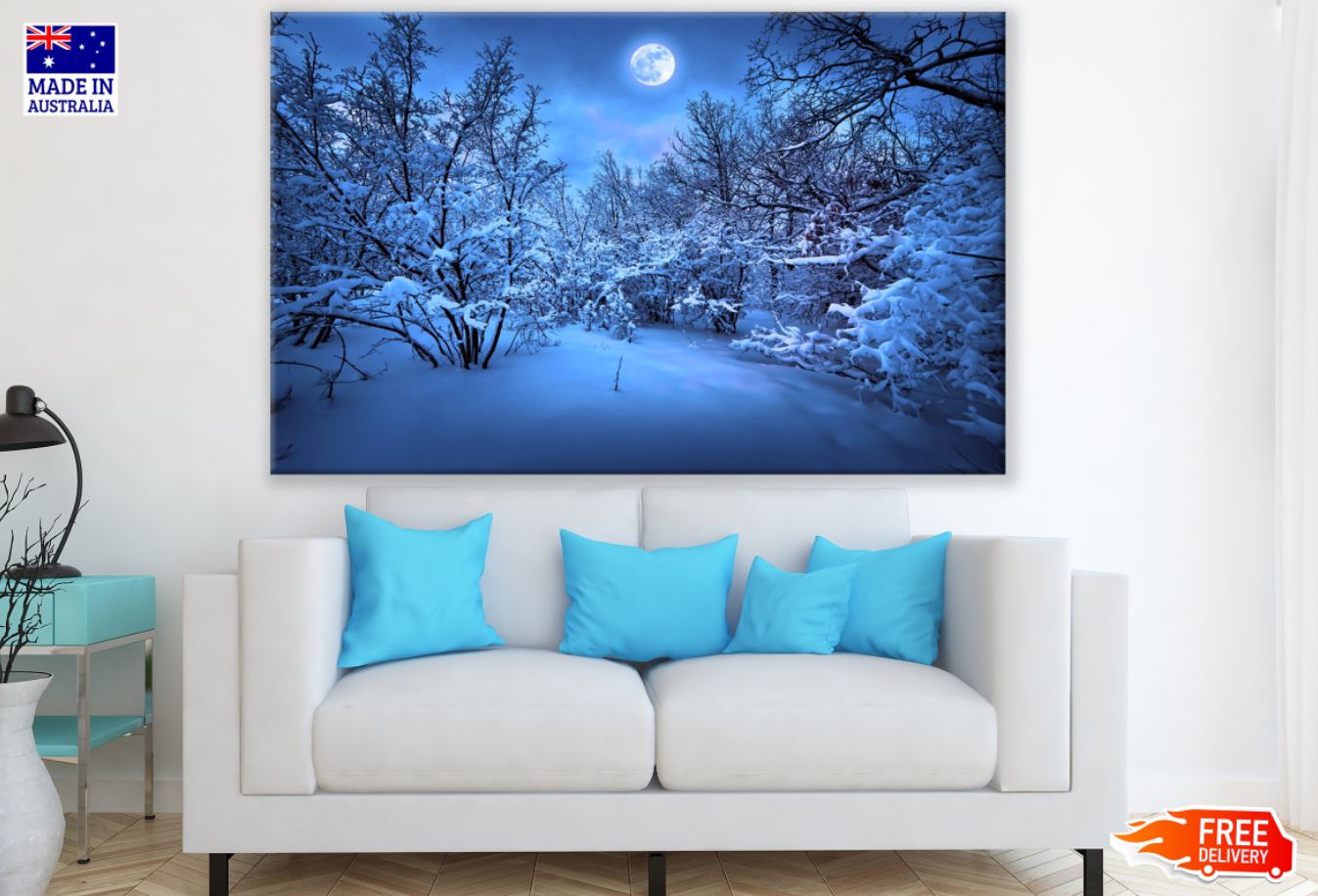 Snow Covered Forest Photograph Print 100% Australian Made