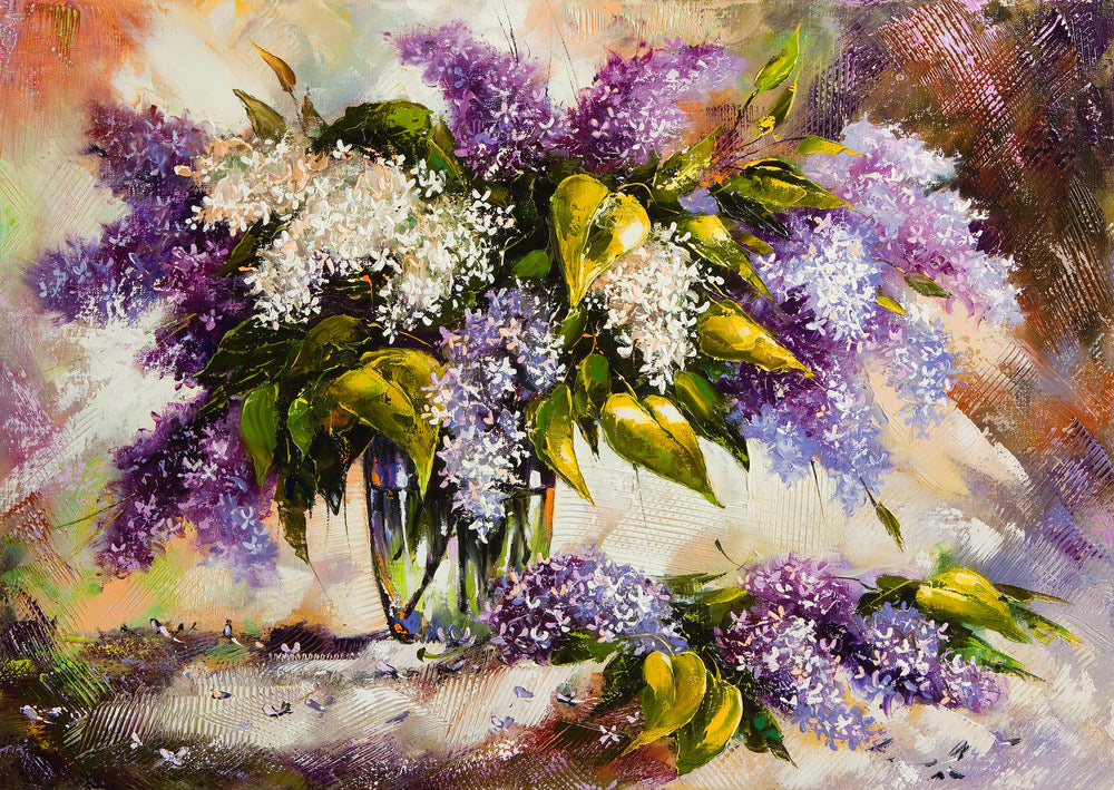 Colorful Flower Vase Oil Painting Print 100% Australian Made