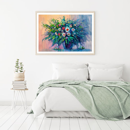Colorful Flower Vase Oil Painting Home Decor Premium Quality Poster Print Choose Your Sizes