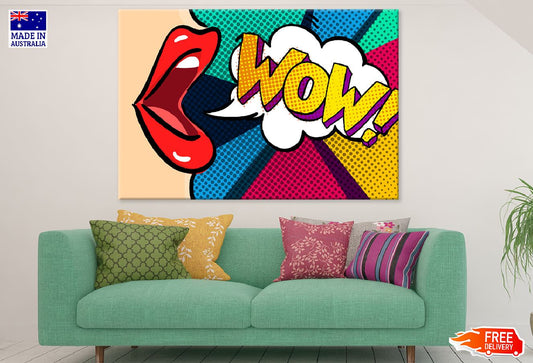 Lady Mouth & WOW Vector Art Print 100% Australian Made