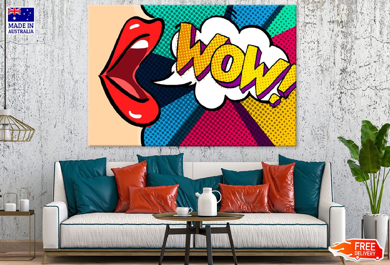 Lady Mouth & WOW Vector Art Print 100% Australian Made