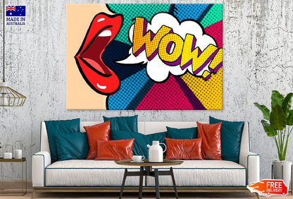 Lady Mouth & WOW Vector Art Print 100% Australian Made