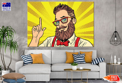 Man with Beard & Glasses Print 100% Australian Made
