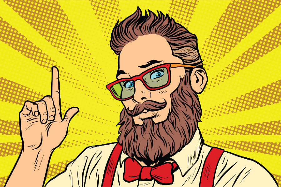 Man with Beard & Glasses Print 100% Australian Made