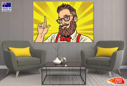 Man with Beard & Glasses Print 100% Australian Made