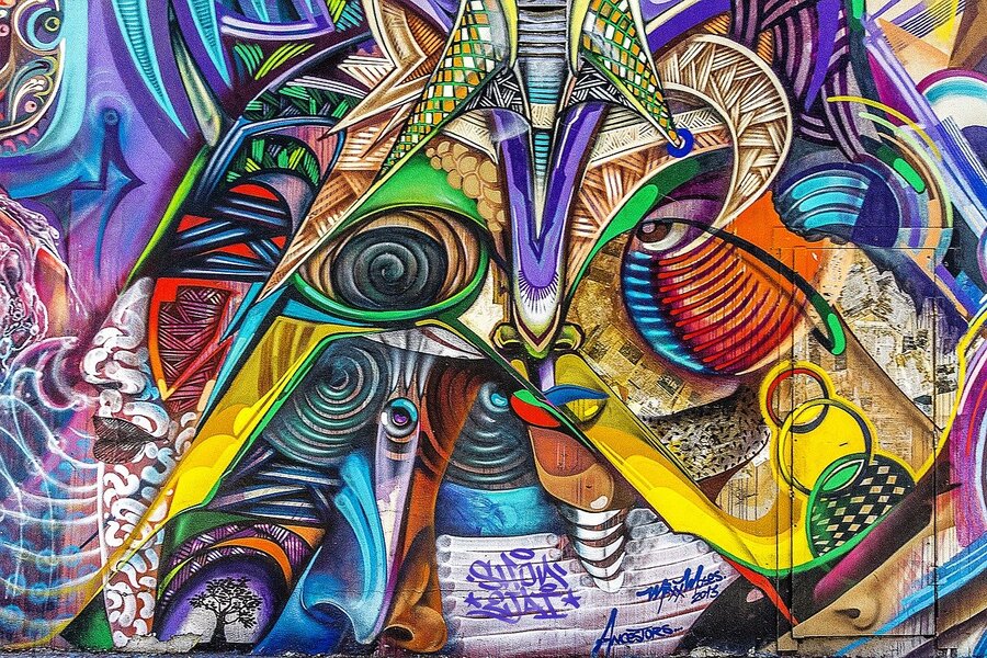 Modern Graffit Art Abstract Design Print 100% Australian Made