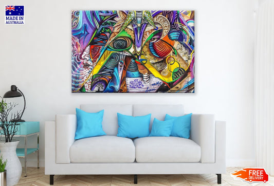 Modern Graffit Art Abstract Design Print 100% Australian Made