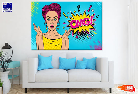 OMG Surprised Young Lady Print 100% Australian Made