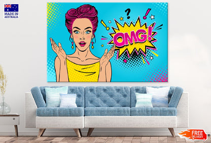 OMG Surprised Young Lady Print 100% Australian Made