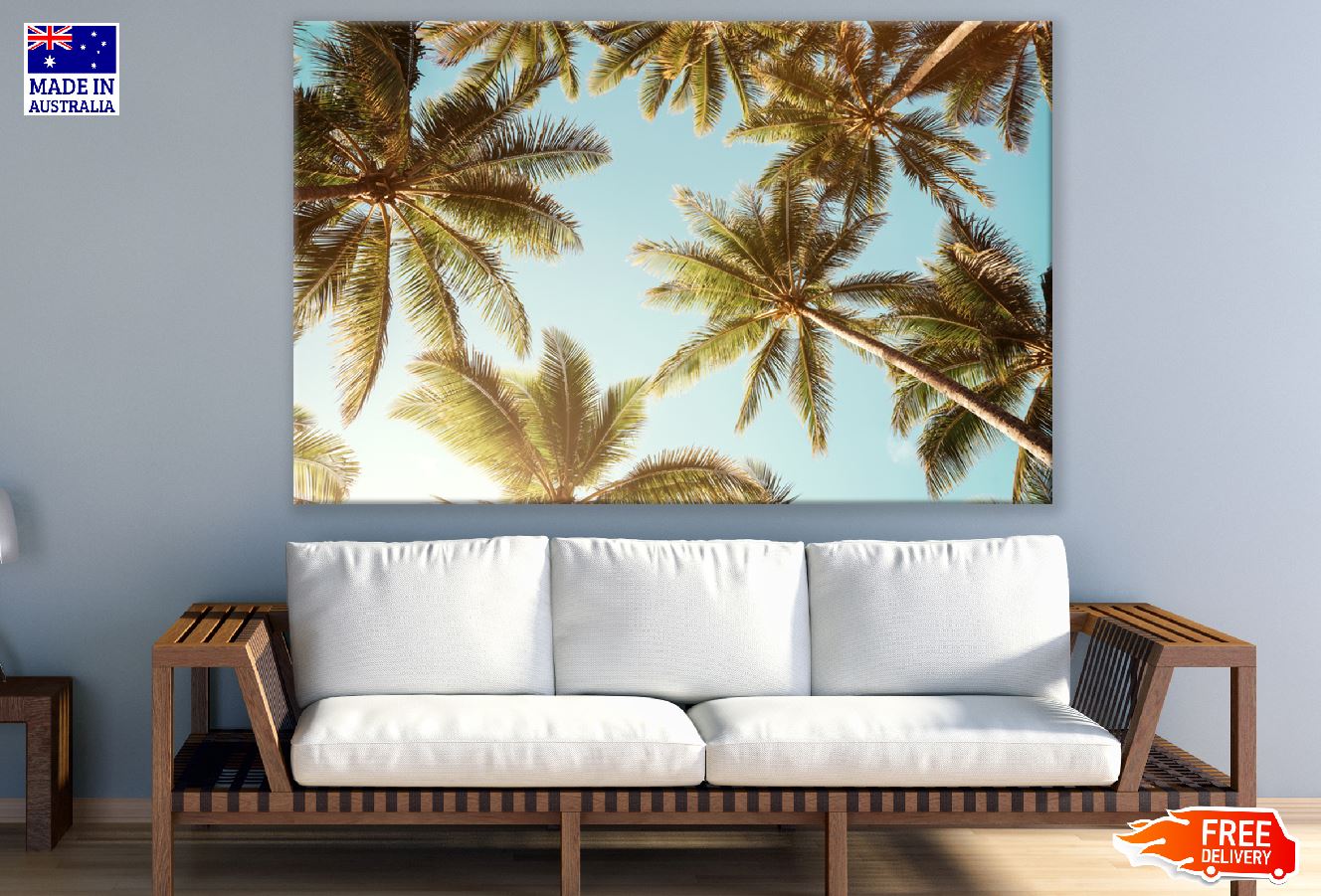 Palm Trees View & Sunset Photograph Print 100% Australian Made