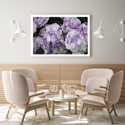 Purple Flowers Closeup Photograph Home Decor Premium Quality Poster Print Choose Your Sizes