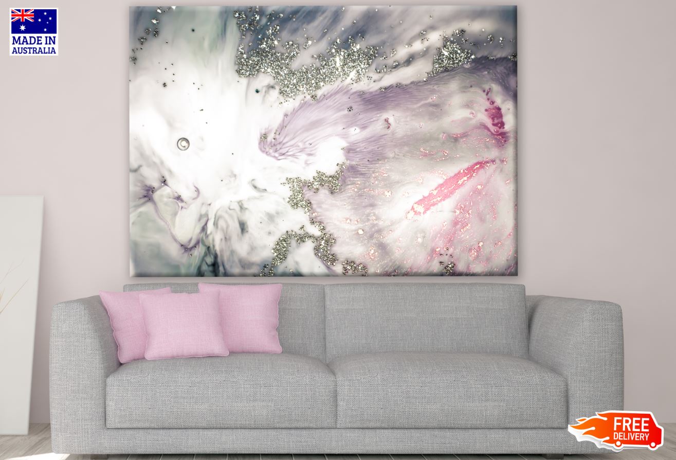 Pink & Grey Abstract Design Print 100% Australian Made