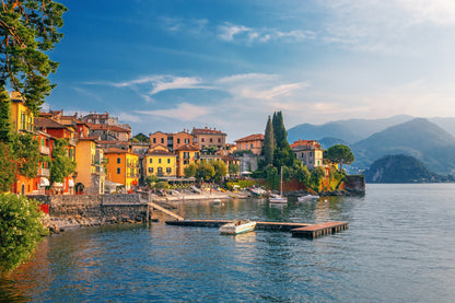 Varenna Scenic Sunset View Italy Photograph Home Decor Premium Quality Poster Print Choose Your Sizes