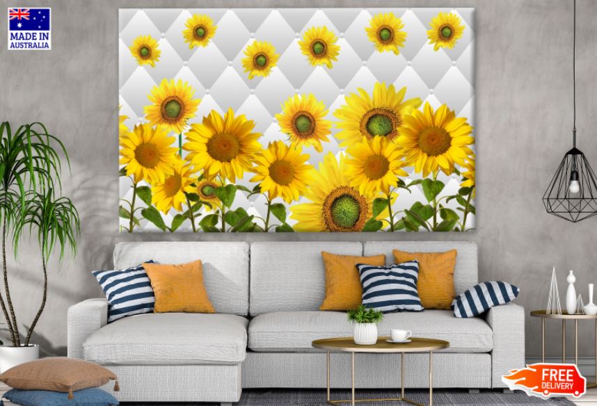 Sunflowers Digital Design Print 100% Australian Made