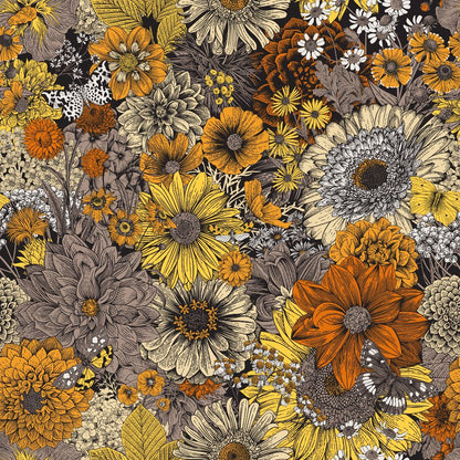 Square Canvas Colorful Floral Pattern Design High Quality Print 100% Australian Made