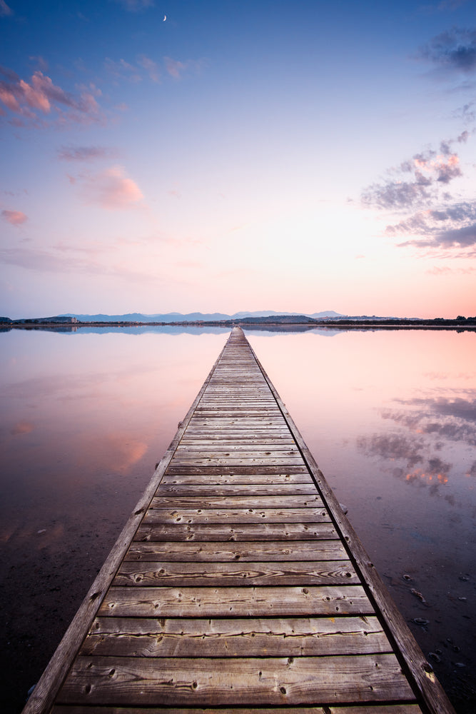 Stunning Sea View with Wooden Pier Photograph Print 100% Australian Made