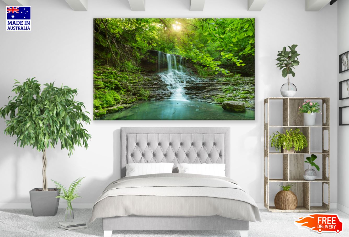 Waterfall Nature Scenery Photograph Print 100% Australian Made