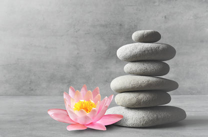 Spa Stones & Flower Photograph Print 100% Australian Made