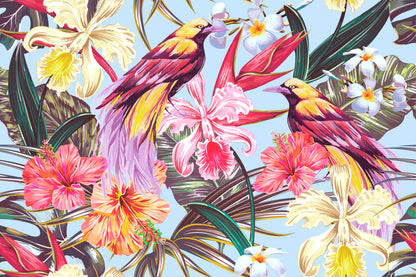 Birds & Flowers Vector Art Home Decor Premium Quality Poster Print Choose Your Sizes