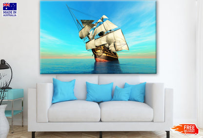 Ship Sailing on Beach Photograph Print 100% Australian Made