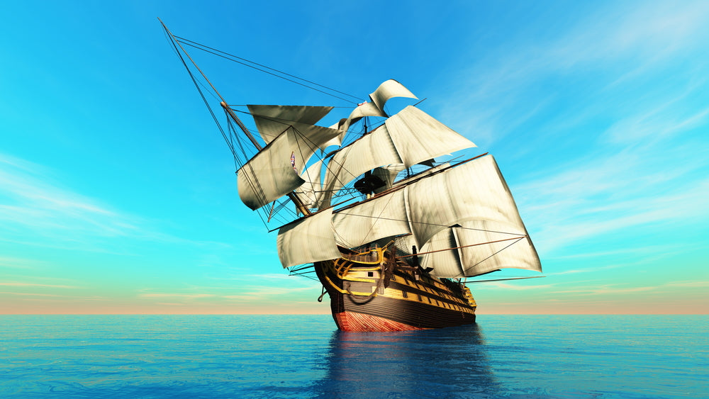 Ship Sailing on Beach Photograph Print 100% Australian Made