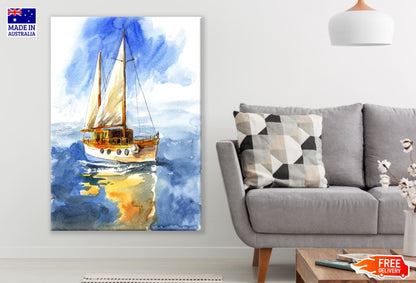 Boat on Sea Painting Print 100% Australian Made