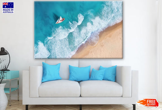 Stunning Beach Aerial View Print 100% Australian Made