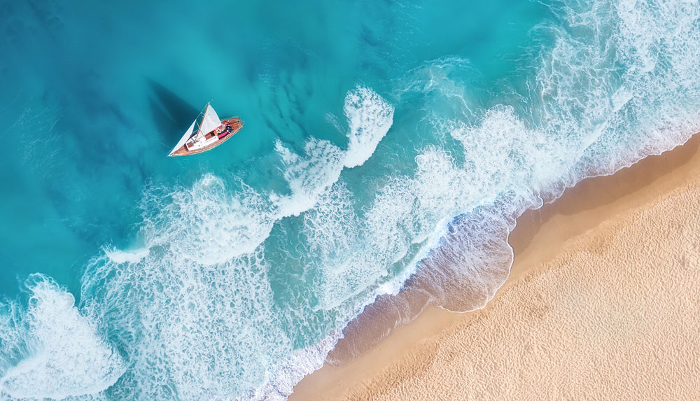Stunning Beach Aerial View Print 100% Australian Made