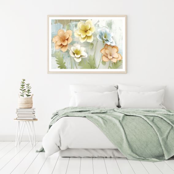 Colorful Flowers 3D Abstract Design Home Decor Premium Quality Poster Print Choose Your Sizes