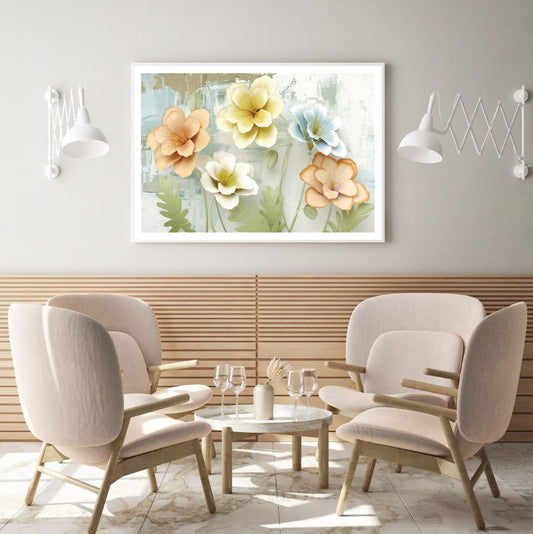 Colorful Flowers 3D Design Home Decor Premium Quality Poster Print Choose Your Sizes