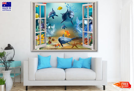 Underwater Fish & Mermaids Digital Art Design Print 100% Australian Made