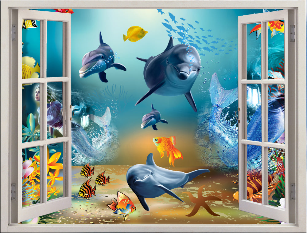 Underwater Fish & Mermaids Digital Art Design Print 100% Australian Made