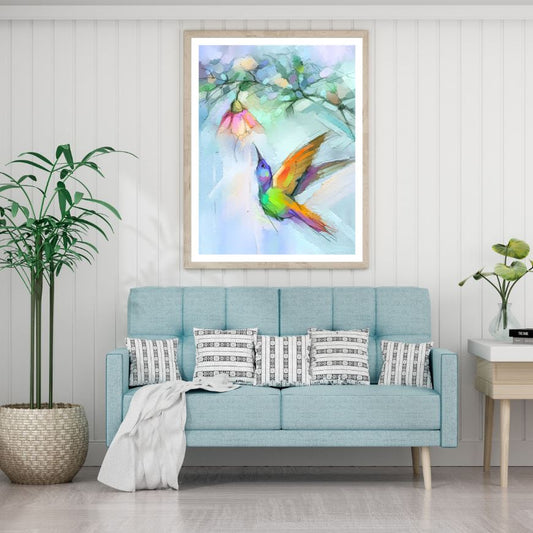 Colorful Bird Watercolor Painting Home Decor Premium Quality Poster Print Choose Your Sizes