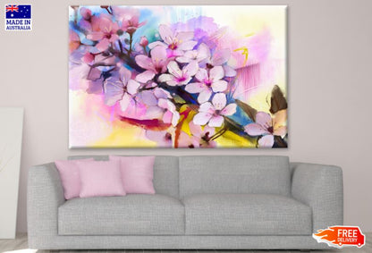 Pink Flowers Watercolor Painting Print 100% Australian Made