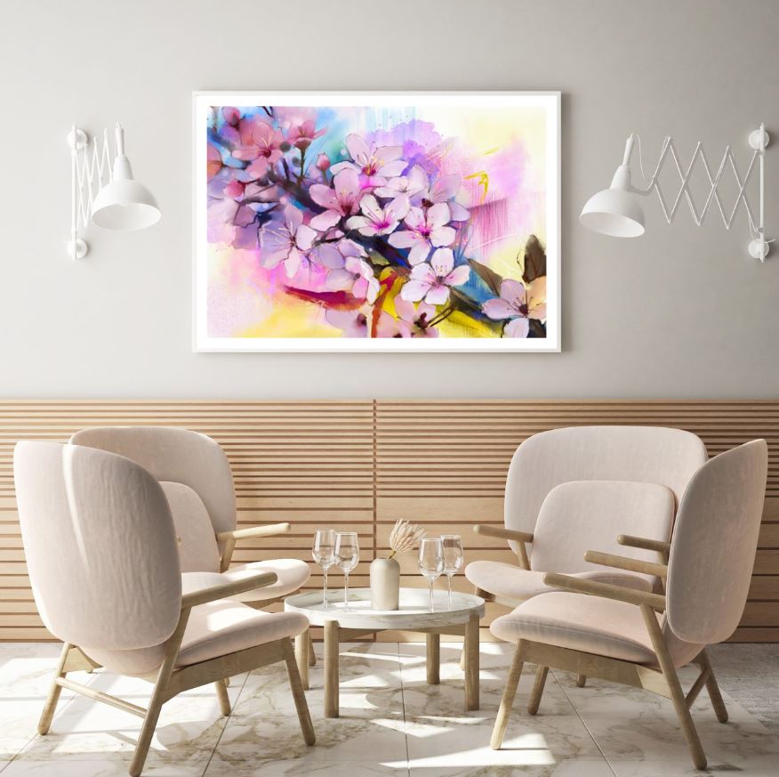 Colorful Flowers Watercolor Painting Home Decor Premium Quality Poster Print Choose Your Sizes