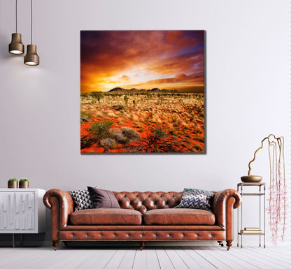 Square Canvas Nature Sunset View Photograph High Quality Print 100% Australian Made