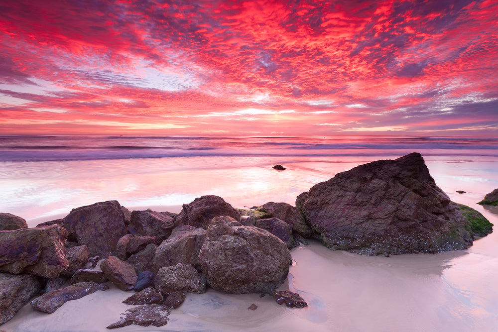 Sunset Sea Scenery Photograph Print 100% Australian Made