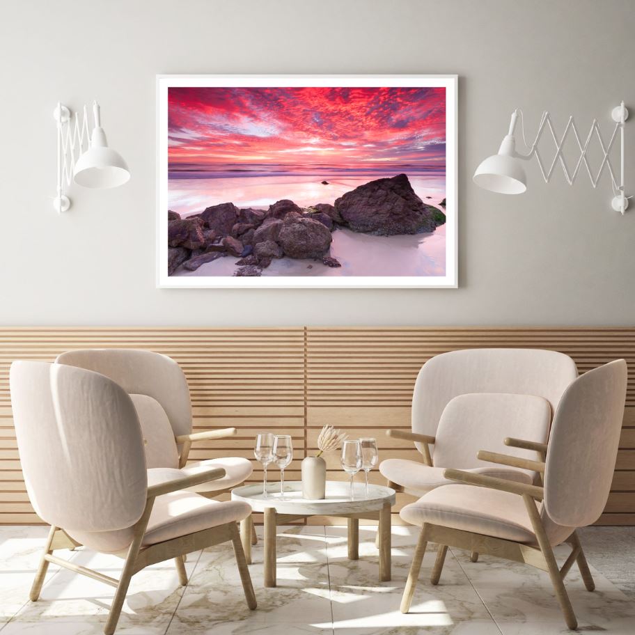 Sunset Sea Scenery Photograph Home Decor Premium Quality Poster Print Choose Your Sizes