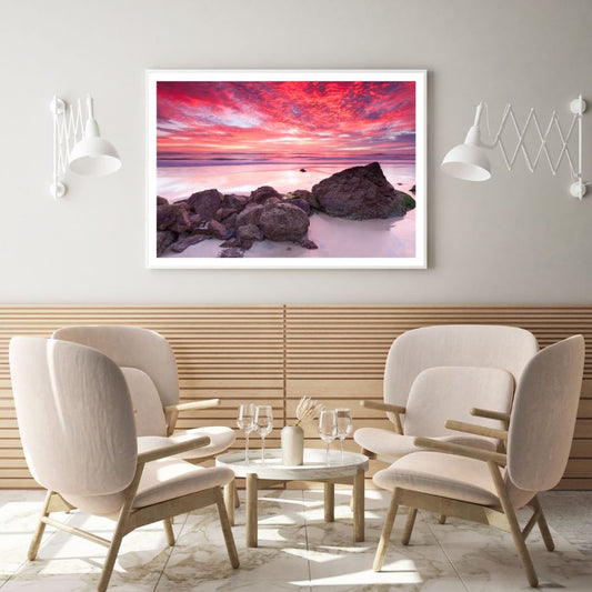 Sunset Sea Scenery Photograph Home Decor Premium Quality Poster Print Choose Your Sizes