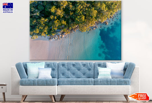 Sea & Forest Aerial View Photograph Print 100% Australian Made